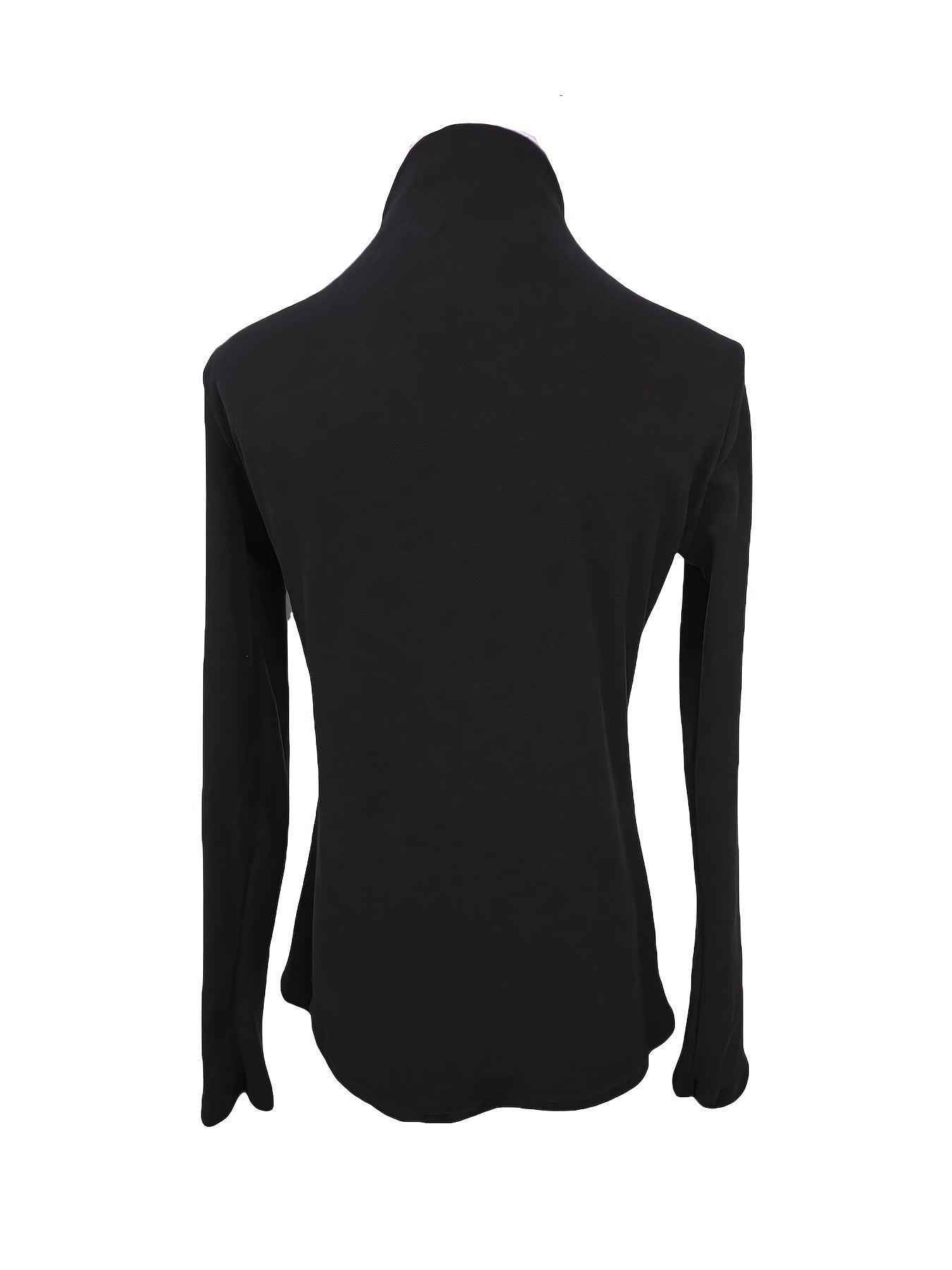 Camiseta jersey térmica de terciopelo con Cuello Redondo y Diseño Patchwork para Mujer