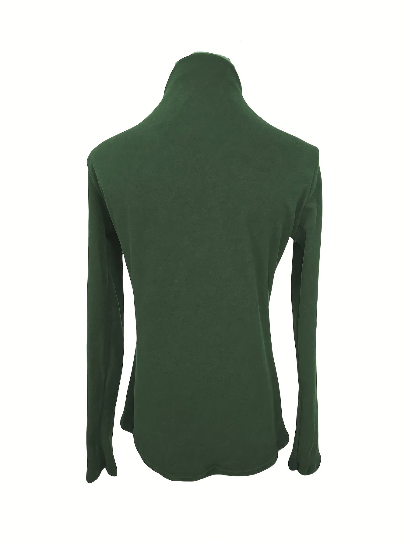 Camiseta jersey térmica de terciopelo con Cuello Redondo y Diseño Patchwork para Mujer