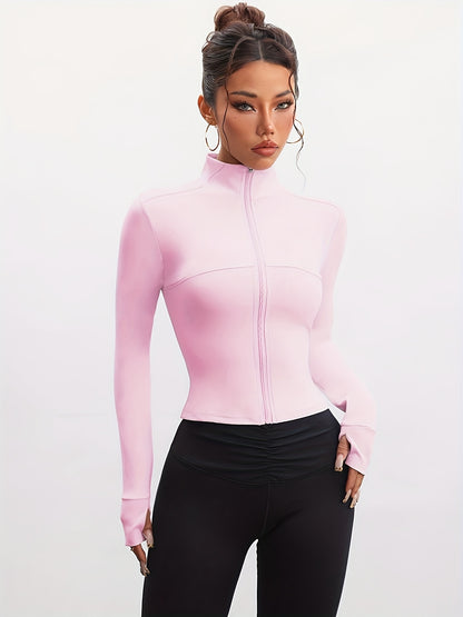 Set of 2 Women's Slim-Fit Sports Jackets with Zipper – Yoga, Running and Casual Style