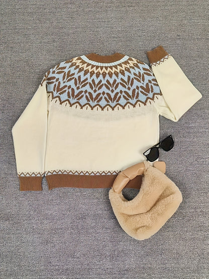 Jersey de Punto con Relieve para Mujer – Estilo Casual y Elegante