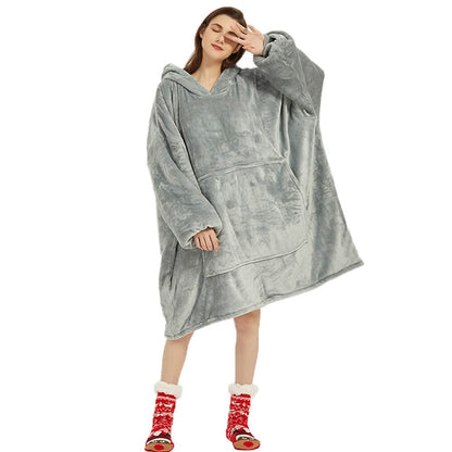 FELOVE Sudadera con Capucha, manta usable,Grande Hoodie Sudadera con de Gran tamaño, Talla Única, cálida, Suave, y cómoda Sudadera, para Adultos, Hombres, Mujeres, Adolescentes.