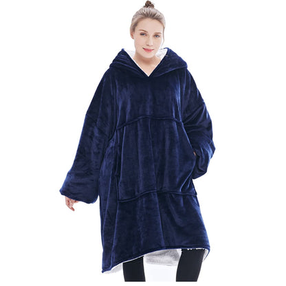 FELOVE Sudadera con Capucha, manta usable,Grande Hoodie Sudadera con de Gran tamaño, Talla Única, cálida, Suave, y cómoda Sudadera, para Adultos, Hombres, Mujeres, Adolescentes.