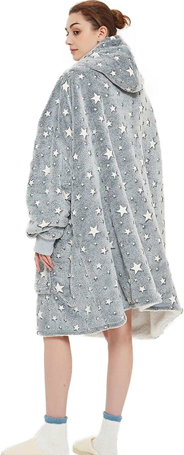 FELOVE Sudadera con Capucha, manta usable,Grande Hoodie Sudadera con de Gran tamaño, Talla Única, cálida, Suave, y cómoda Sudadera, para Adultos, Hombres, Mujeres, Adolescentes.