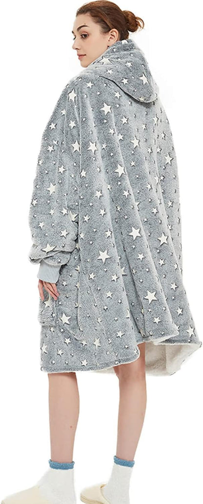 FELOVE Sudadera con Capucha, manta usable,Grande Hoodie Sudadera con de Gran tamaño, Talla Única, cálida, Suave, y cómoda Sudadera, para Adultos, Hombres, Mujeres, Adolescentes.