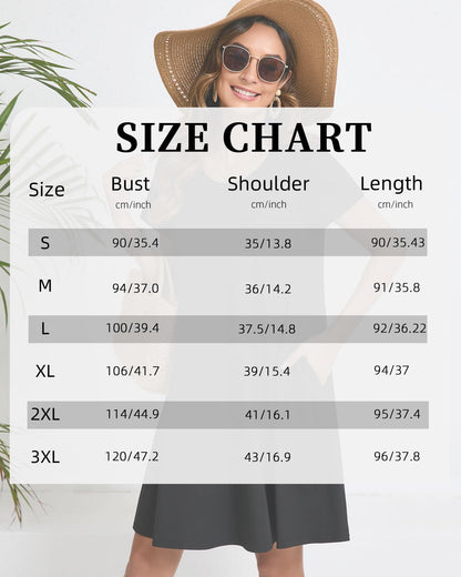 Enmain T-shirt Dress Women Short Sleeve Tunic Dress Summer with Pockets Casual Boho Knee Length Dresses for Women