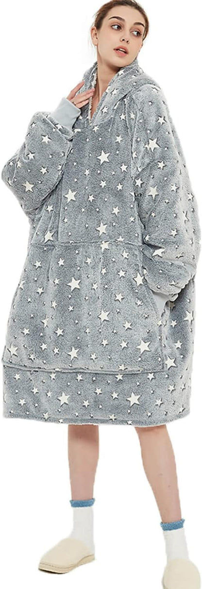 FELOVE Sudadera con Capucha, manta usable,Grande Hoodie Sudadera con de Gran tamaño, Talla Única, cálida, Suave, y cómoda Sudadera, para Adultos, Hombres, Mujeres, Adolescentes.