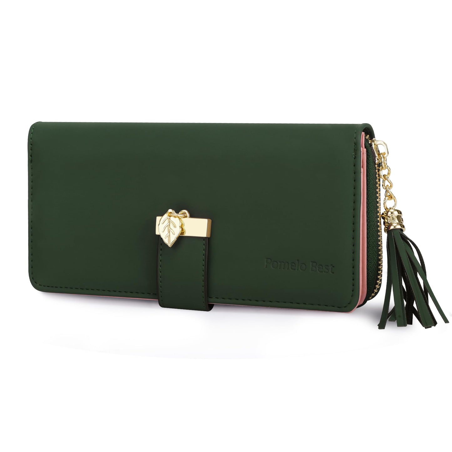 Pomelo Best Monederos Mujer Cartera de Mujer de Gran Capacidad de Cuero de Mujer con RFID Bloqueo Bolsos Largo de Mujer con Cremallera de Bolsillo