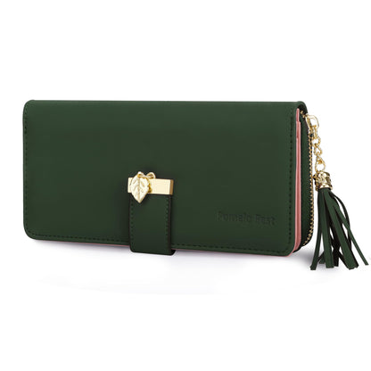 Pomelo Best Monederos Mujer Cartera de Mujer de Gran Capacidad de Cuero de Mujer con RFID Bloqueo Bolsos Largo de Mujer con Cremallera de Bolsillo