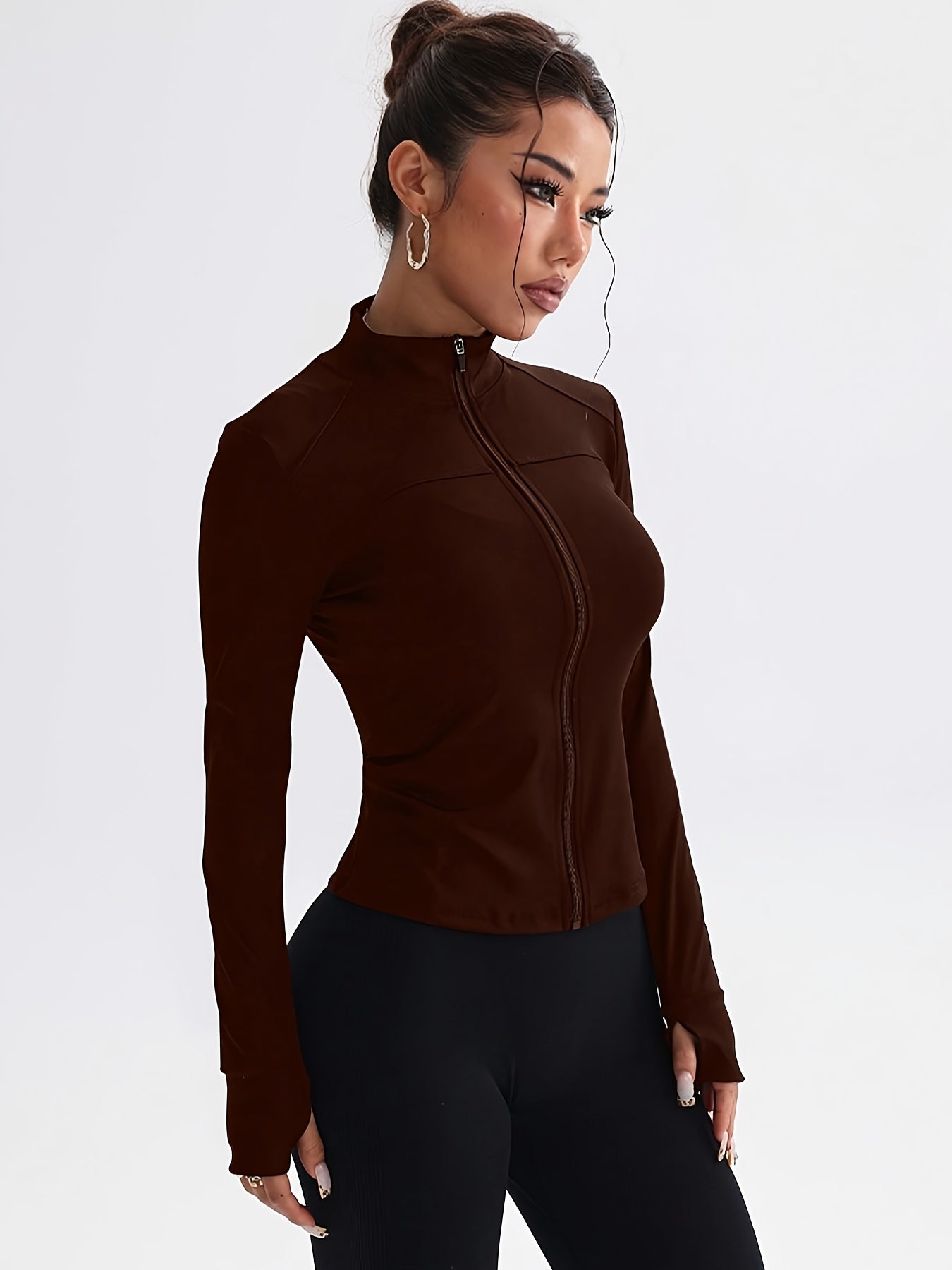 Set of 2 Women's Slim-Fit Sports Jackets with Zipper – Yoga, Running and Casual Style