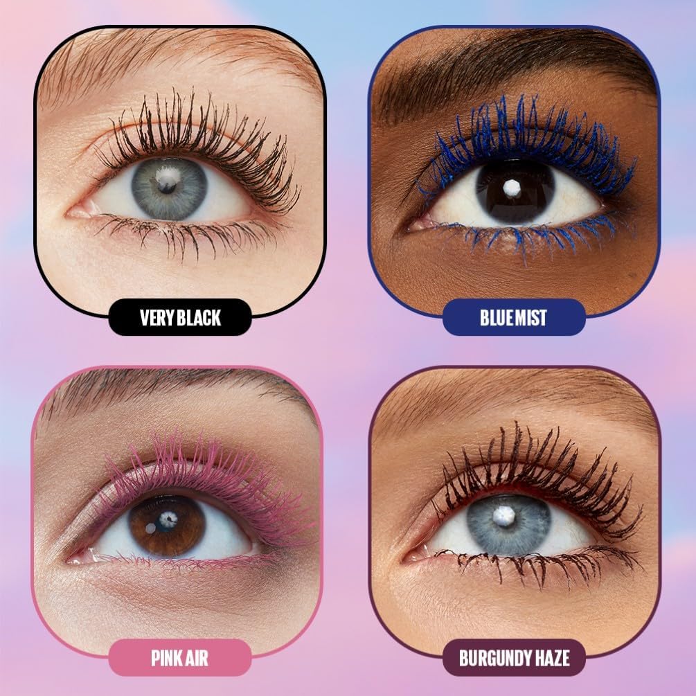 Maybelline New York, Máscara de Pestañas Lash Sensational Sky High con Cepillo Flexible y Extracto de Bambú, Volumen y Longitud Extrema para Pestañas Largas y Definidas, 7.2 ml, Tono 01, Negro