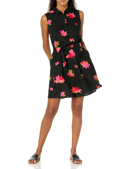 Amazon Essentials Women's Relaxed Fit Sleeveless Woven Shirt Dress