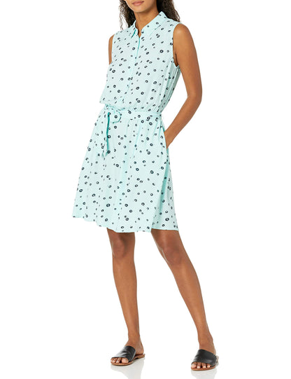 Amazon Essentials Women's Relaxed Fit Sleeveless Woven Shirt Dress