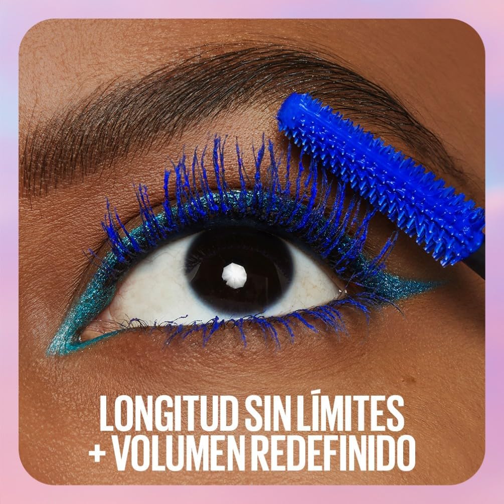 Maybelline New York, Máscara de Pestañas Lash Sensational Sky High con Cepillo Flexible y Extracto de Bambú, Volumen y Longitud Extrema para Pestañas Largas y Definidas, 7.2 ml, Tono 01, Negro