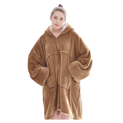 FELOVE Sudadera con Capucha, manta usable,Grande Hoodie Sudadera con de Gran tamaño, Talla Única, cálida, Suave, y cómoda Sudadera, para Adultos, Hombres, Mujeres, Adolescentes.