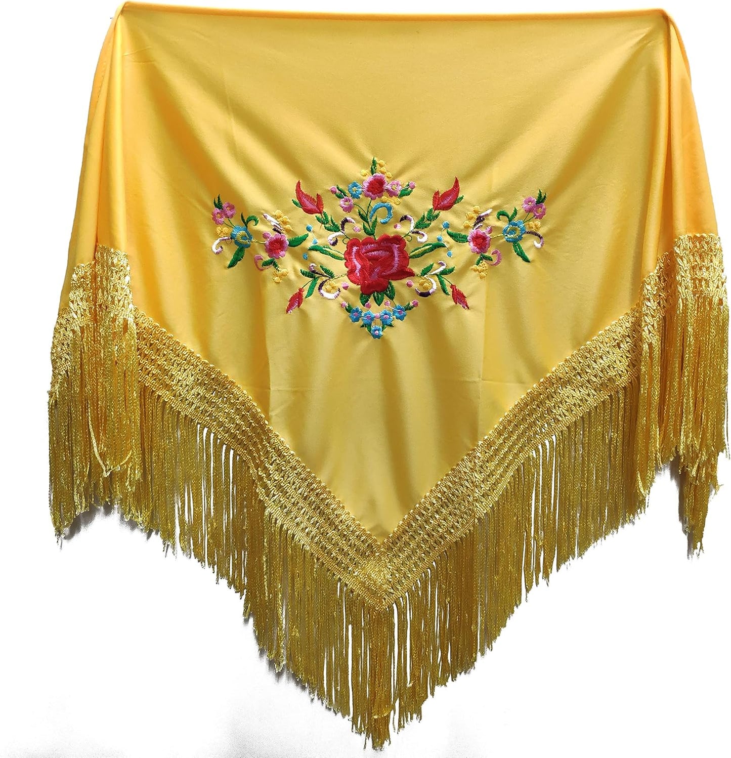 MUNDDY - Embroidered Shawl in Flowers for girl. Sevillana Flamenco Shawls.Shawl for party Red Black Pink White Yellow Blue. Shipping from madrid with monitoring. …