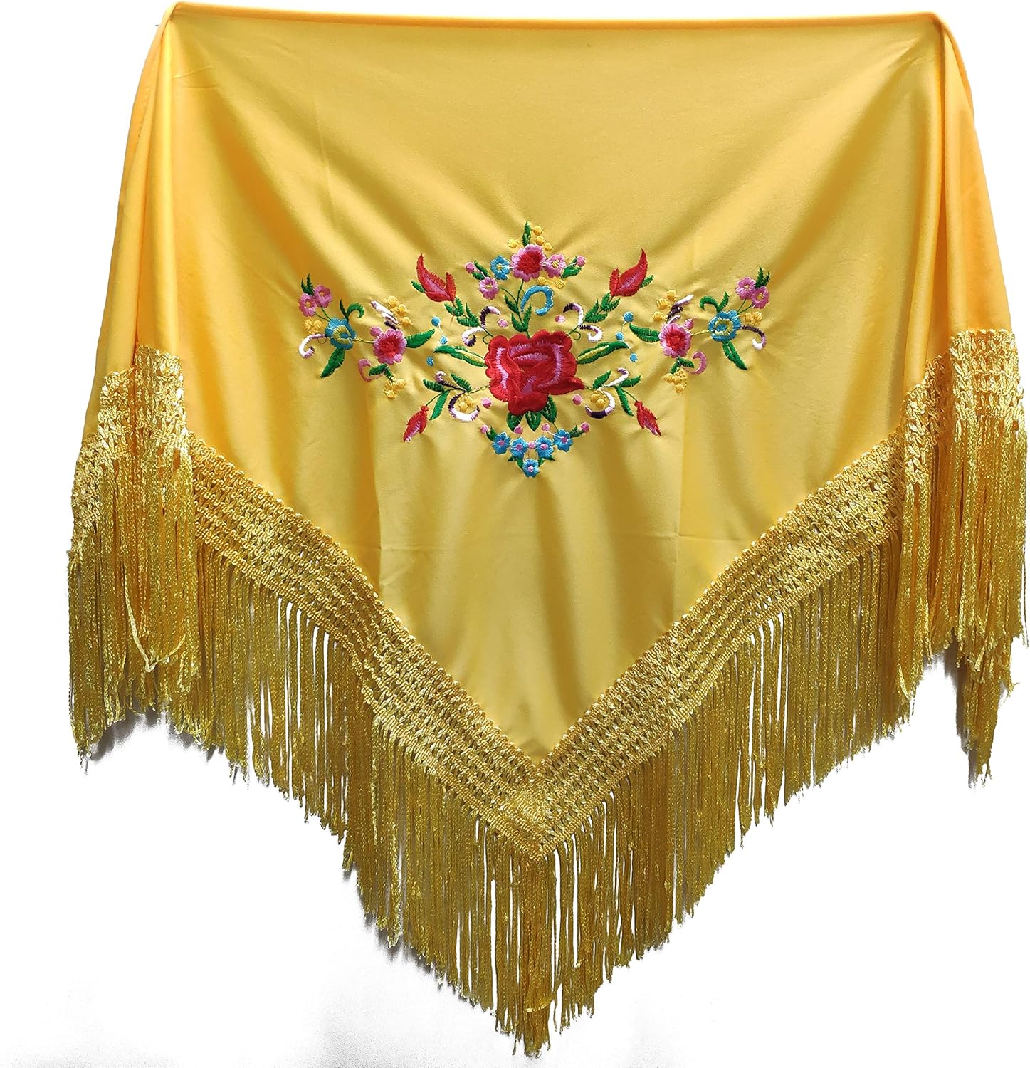 MUNDDY - Embroidered Shawl in Flowers for girl. Sevillana Flamenco Shawls.Shawl for party Red Black Pink White Yellow Blue. Shipping from madrid with monitoring. …