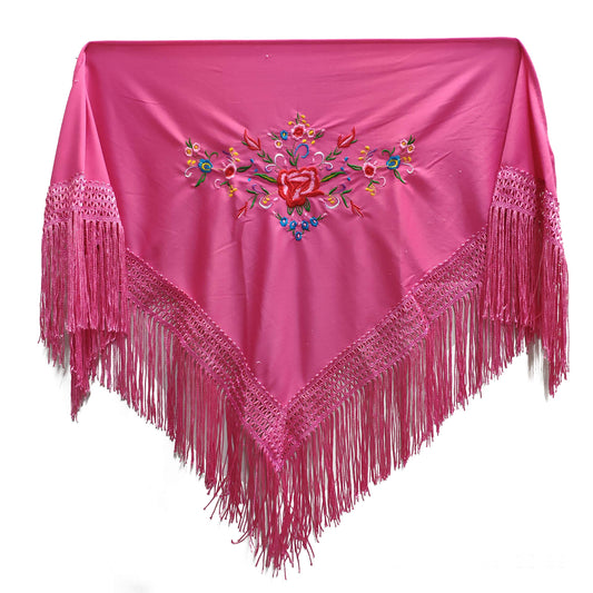 MUNDDY - Embroidered Shawl in Flowers for girl. Sevillana Flamenco Shawls.Shawl for party Red Black Pink White Yellow Blue. Shipping from madrid with monitoring. …