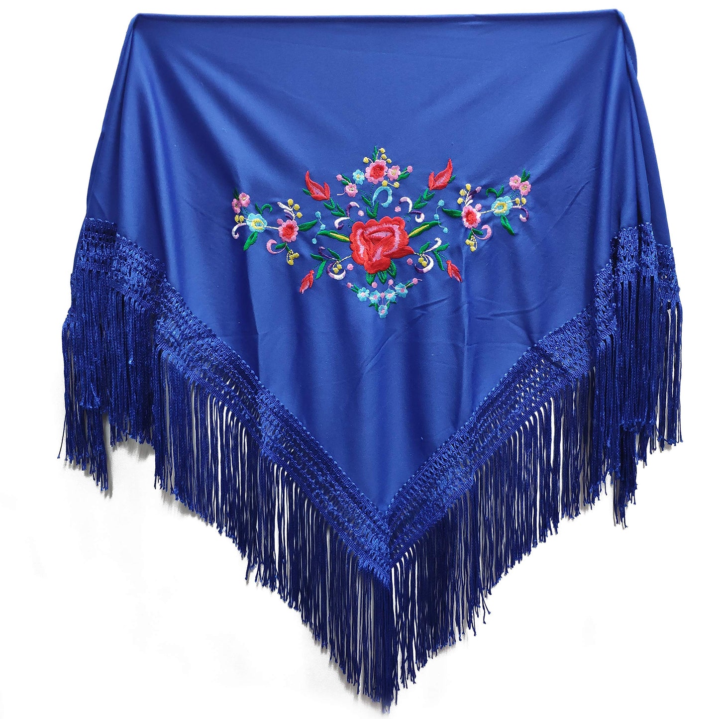 MUNDDY - Embroidered Shawl in Flowers for girl. Sevillana Flamenco Shawls.Shawl for party Red Black Pink White Yellow Blue. Shipping from madrid with monitoring. …