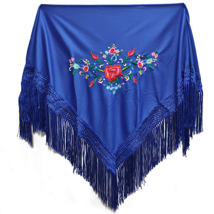 MUNDDY - Embroidered Shawl in Flowers for girl. Sevillana Flamenco Shawls.Shawl for party Red Black Pink White Yellow Blue. Shipping from madrid with monitoring. …