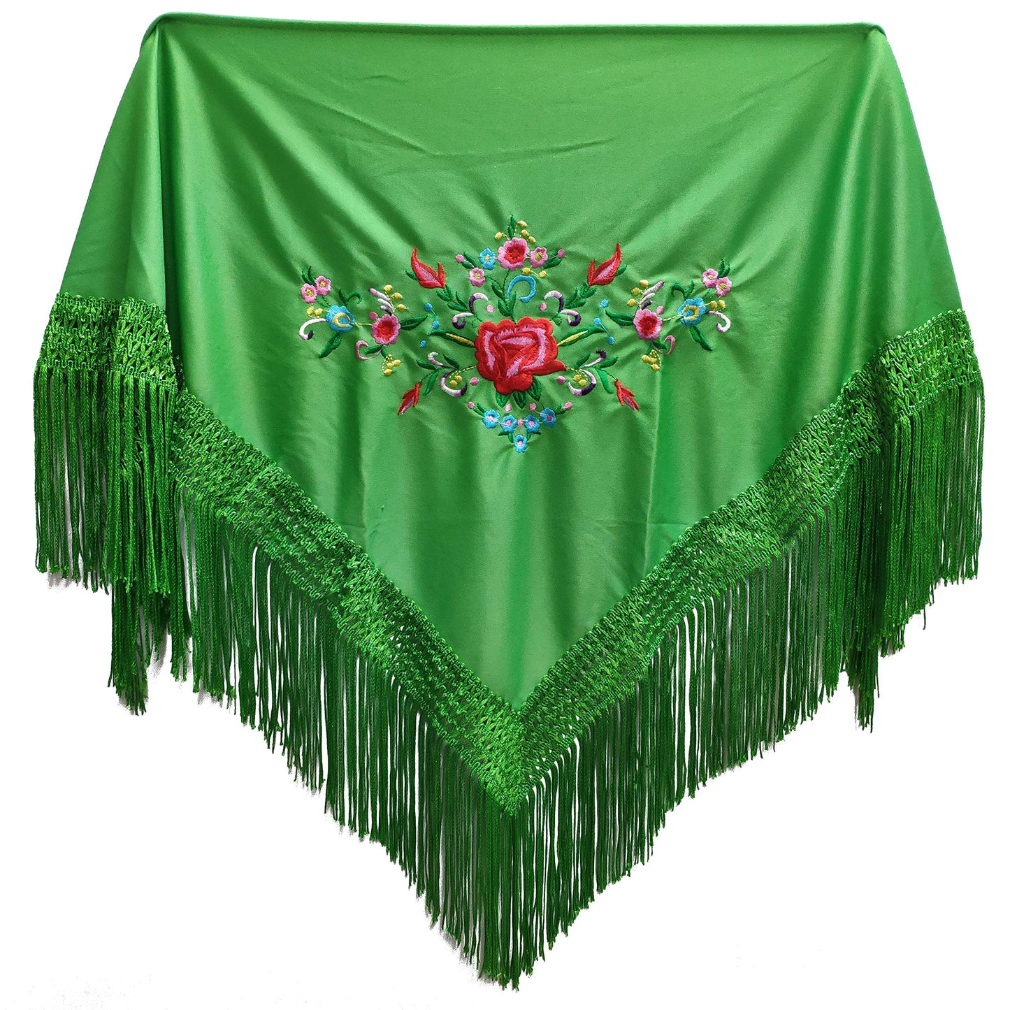 MUNDDY - Embroidered Shawl in Flowers for girl. Sevillana Flamenco Shawls.Shawl for party Red Black Pink White Yellow Blue. Shipping from madrid with monitoring. …