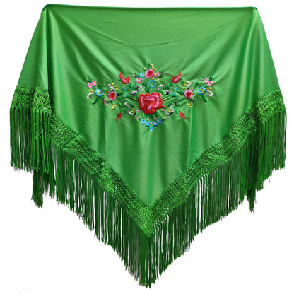 MUNDDY - Embroidered Shawl in Flowers for girl. Sevillana Flamenco Shawls.Shawl for party Red Black Pink White Yellow Blue. Shipping from madrid with monitoring. …
