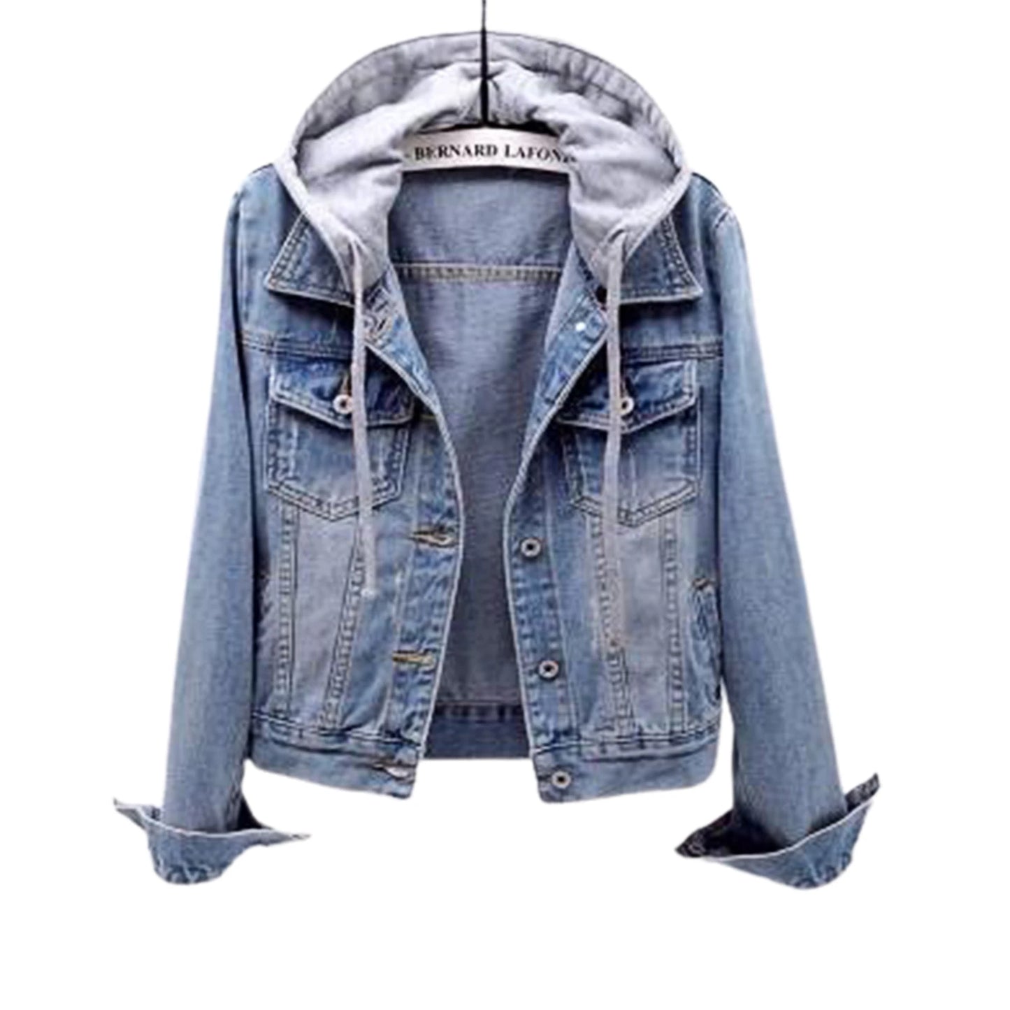 Chaqueta de invierno para mujer estilo chic — abrigo de denim suave y grueso, térmico y disponible en tallas grandes. ❄️🧥