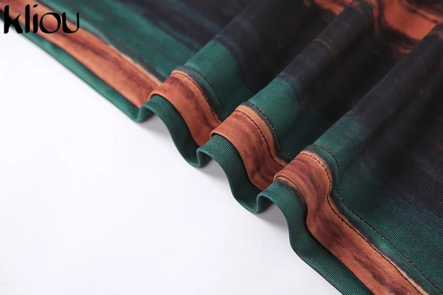 Vestidos mini às riscas com painéis Kliou