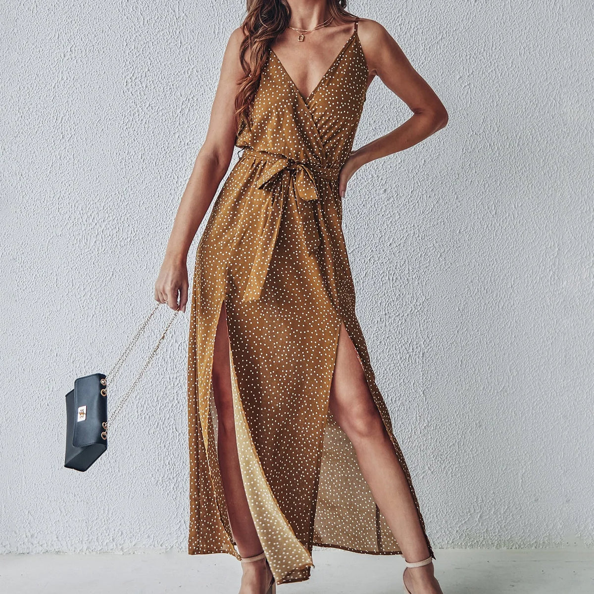 Vestido de verano sin espalda con estampado floral