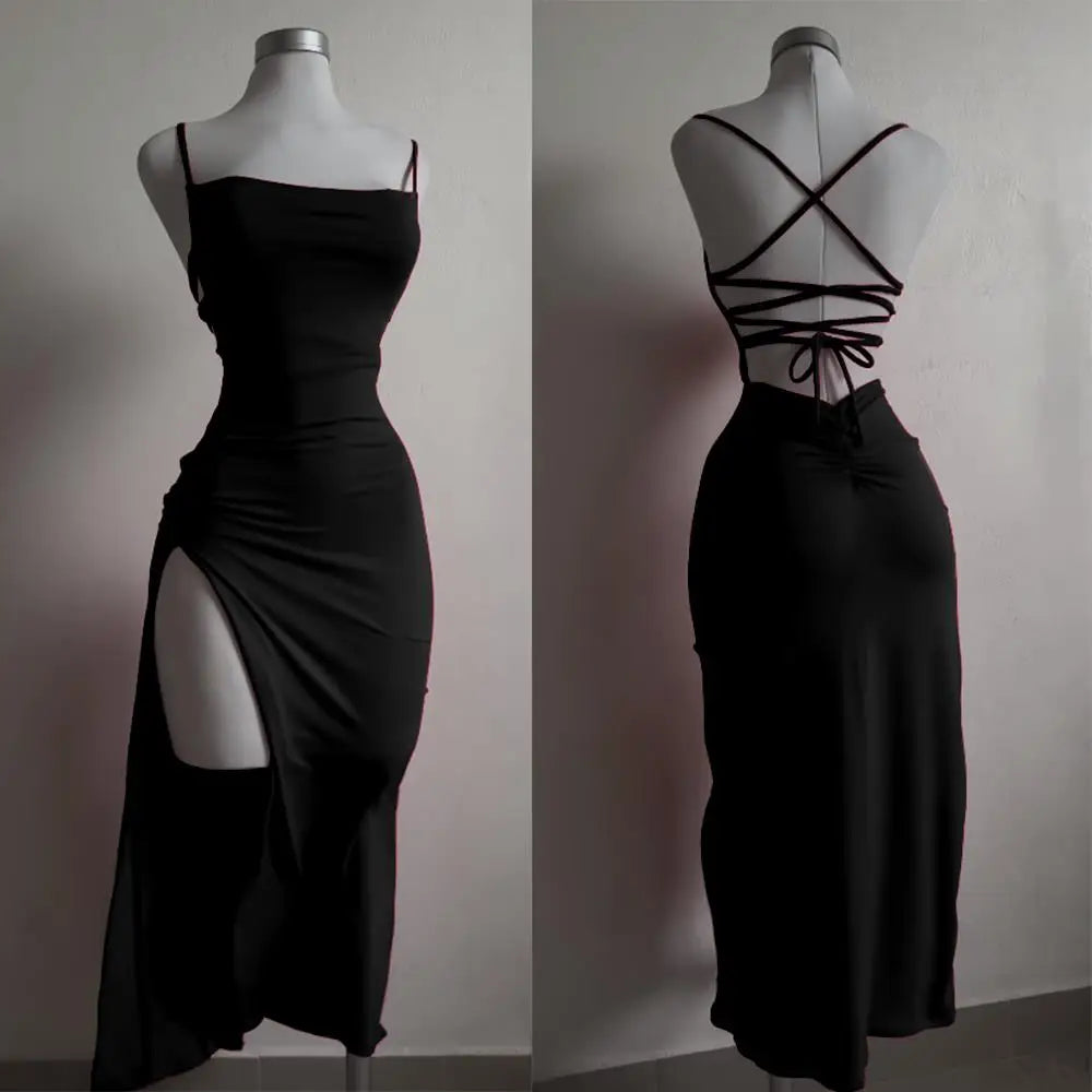"Nuevo vestido explosivo 2024, de verano, con tirantes tipo halter, estilo Spice Girl, ajustado al cuerpo (tipo ‘bag hip’) y de alta sensualidad