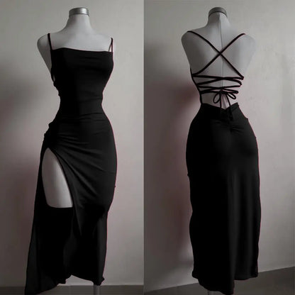 "Nuevo vestido explosivo 2024, de verano, con tirantes tipo halter, estilo Spice Girl, ajustado al cuerpo (tipo ‘bag hip’) y de alta sensualidad