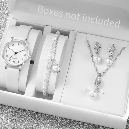 Conjunto Reloj y accesorios de Cuarzo para Mujer – Set de 5/6 Piezas