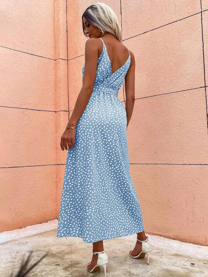 Vestido de verano sin espalda con estampado floral