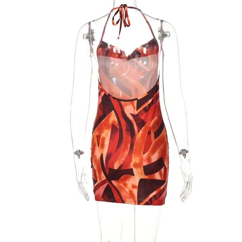 ✨ Vestido Bodycon Estilo Boho Laranja com Costas à vista✨