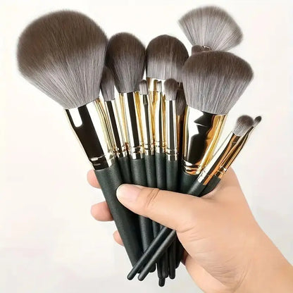 Juego de Brochas de Maquillaje Suaves y Esponjosas Profesionales para Cosméticos – Brochas para Base, Polvo, Sombra de Ojos, Kabuki, Difuminado – Herramienta de Belleza para Maquillaje