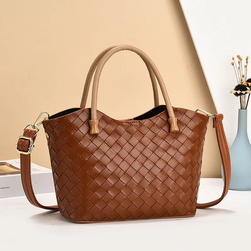 Bolso de mano y ombro de gran capacidad con diseño estampado
