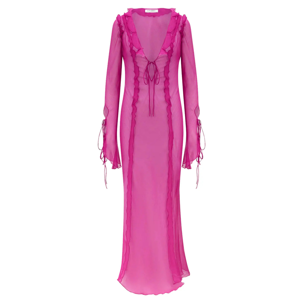 Vestido Largo para Mujer – Malla Transparente, Ajustado al Cuerpo, Vestido de Playa