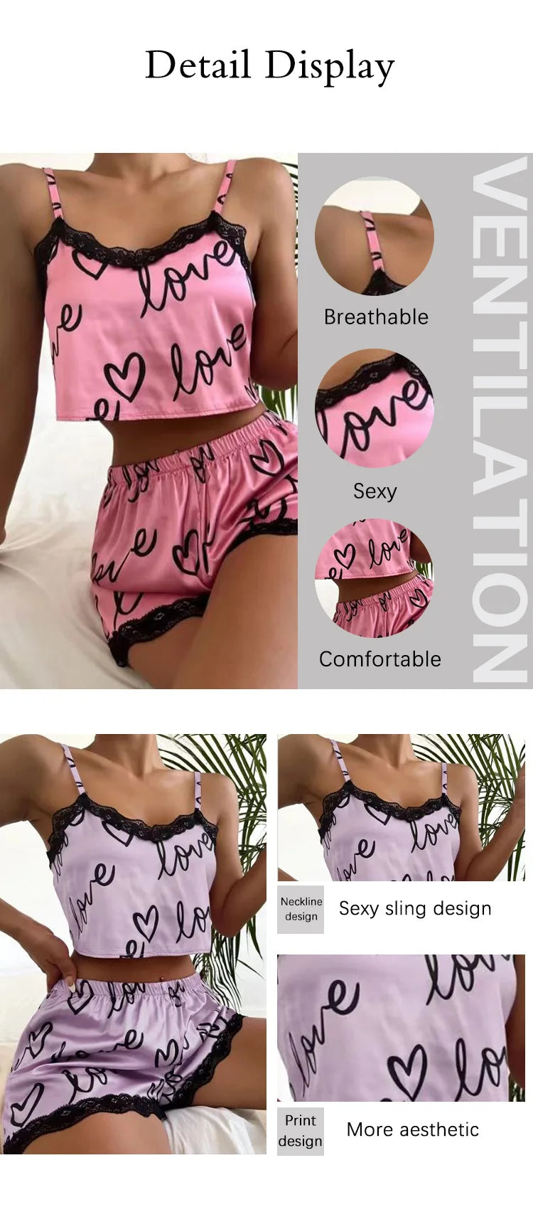 Pijama Corto de verano - conjunto de 2 Piezas