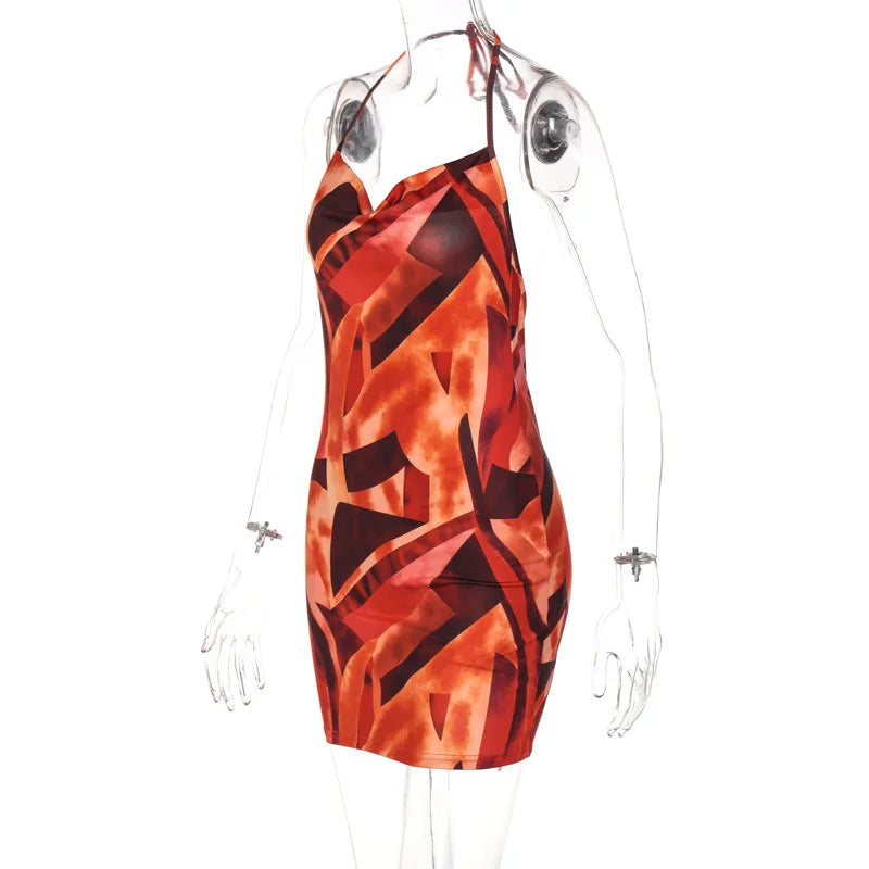 ✨ Vestido Bodycon Estilo Boho Laranja com Costas à vista✨
