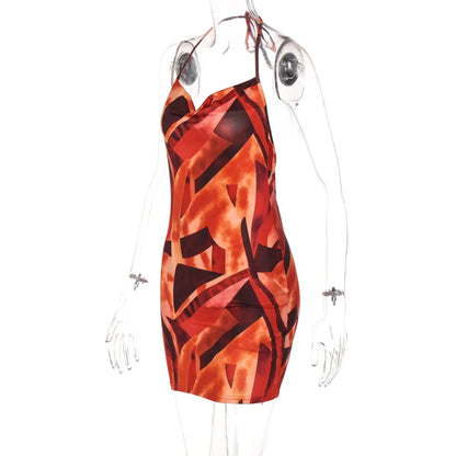 ✨ Vestido Bodycon Estilo Boho Laranja com Costas à vista✨
