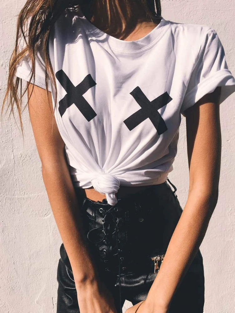 ✨ Camiseta de mujer con estampado creativo – Estilo casual de verano ✨