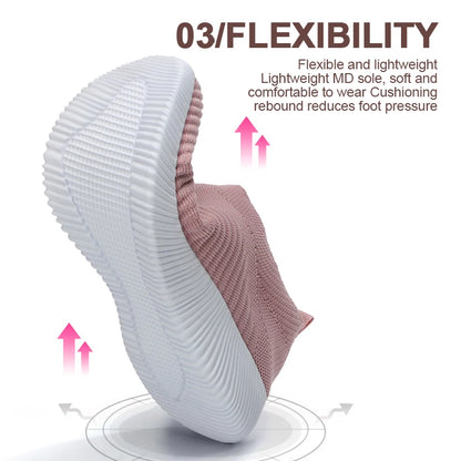Sapatilhas de senhora – Ténis macios, leves e confortáveis, Slip-On, Ideais para Caminhadas e Uso Diário