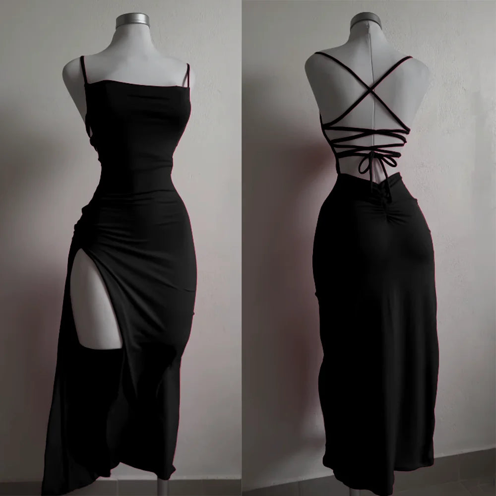 "Nuevo vestido explosivo 2024, de verano, con tirantes tipo halter, estilo Spice Girl, ajustado al cuerpo (tipo ‘bag hip’) y de alta sensualidad