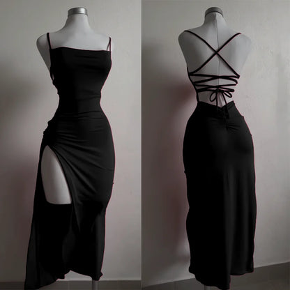 "Nuevo vestido explosivo 2024, de verano, con tirantes tipo halter, estilo Spice Girl, ajustado al cuerpo (tipo ‘bag hip’) y de alta sensualidad