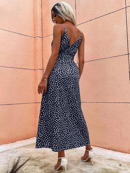 Vestido de verano sin espalda con estampado floral