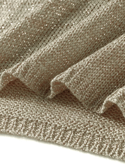 Vestido mini de praia para mulher, modelo 2026, sexy, com decote profundo em V, tecido tipo seda brilhante, malha (knit), costas descobertas
