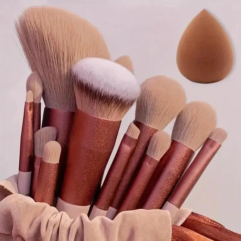 Juego de Brochas de Maquillaje Suaves y Esponjosas Profesionales para Cosméticos – Brochas para Base, Polvo, Sombra de Ojos, Kabuki, Difuminado – Herramienta de Belleza para Maquillaje