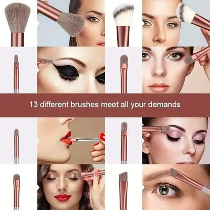 Juego de Brochas de Maquillaje Suaves y Esponjosas Profesionales para Cosméticos – Brochas para Base, Polvo, Sombra de Ojos, Kabuki, Difuminado – Herramienta de Belleza para Maquillaje