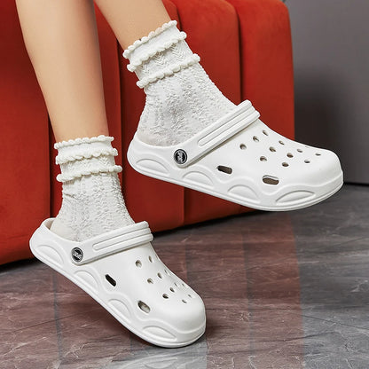 Chinelos tipo Crocs de Verão para senhora, confortáveis e leves, com sola antiderrapante em EVA