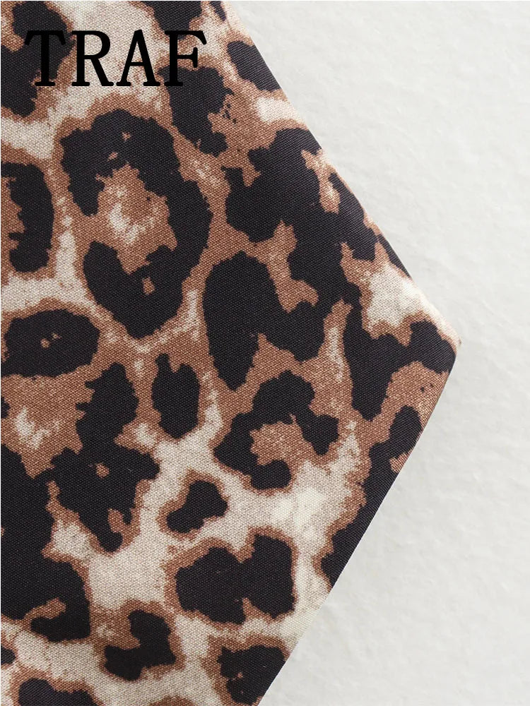 Top sin mangas estampado de Leopardo