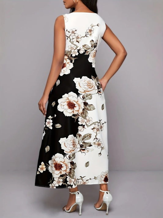 Vestido Largo Casual con Estampado Floral